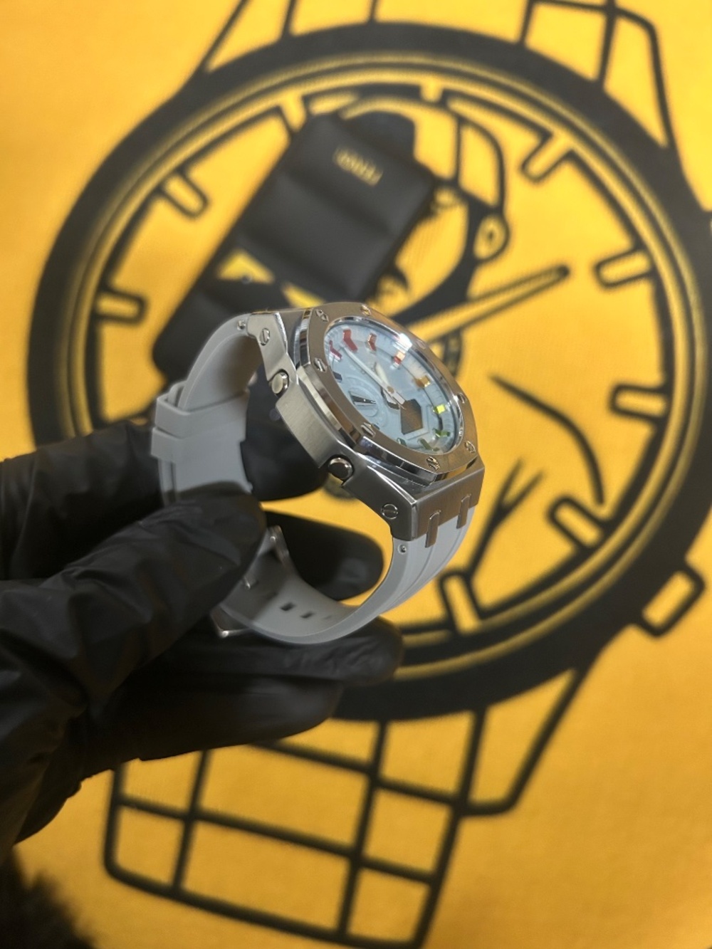 Casio G-Shock Metal Rainbow Dial Watch โ Luxury Steel Bezel, 200M Water Resistan - Picture 9 of 10